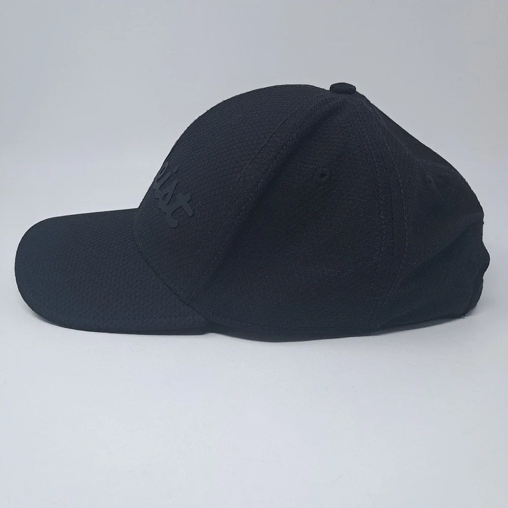 Titleist Brand Hat Cap Adjustable Strap Mens Black Golf Ranch Embroidered OSFM